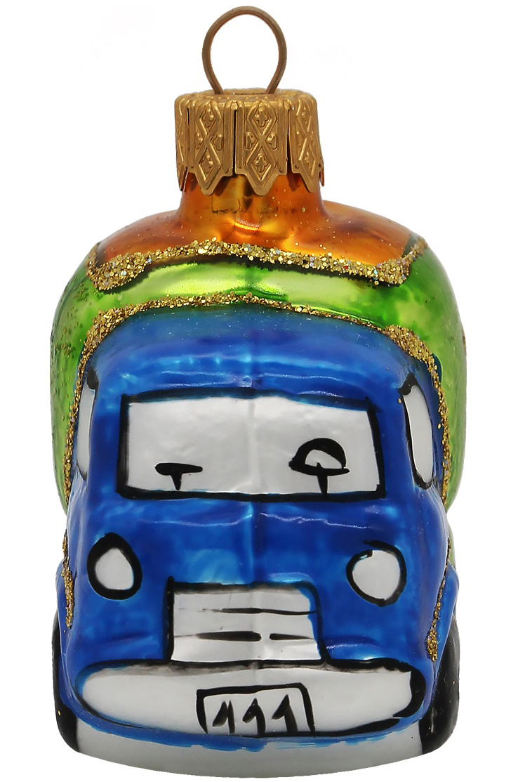 Елочное украшение Грузовичок синий ФУ-451